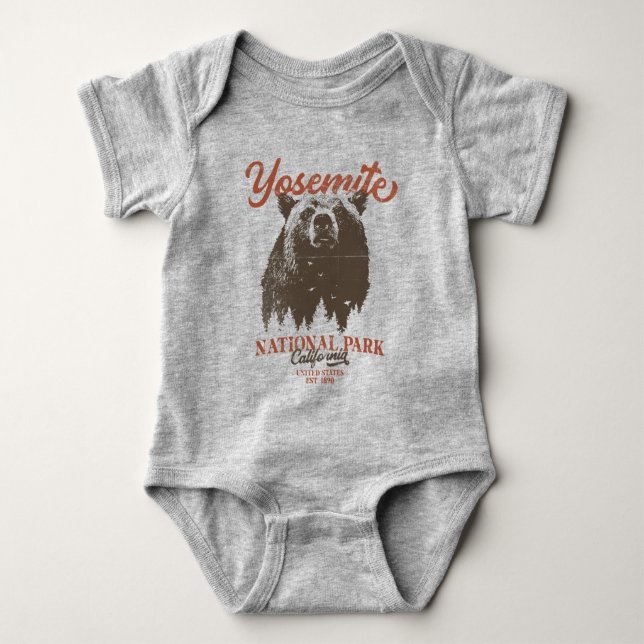 Yosemite Grizzly Bear California National Park T Shirt (Framsida)