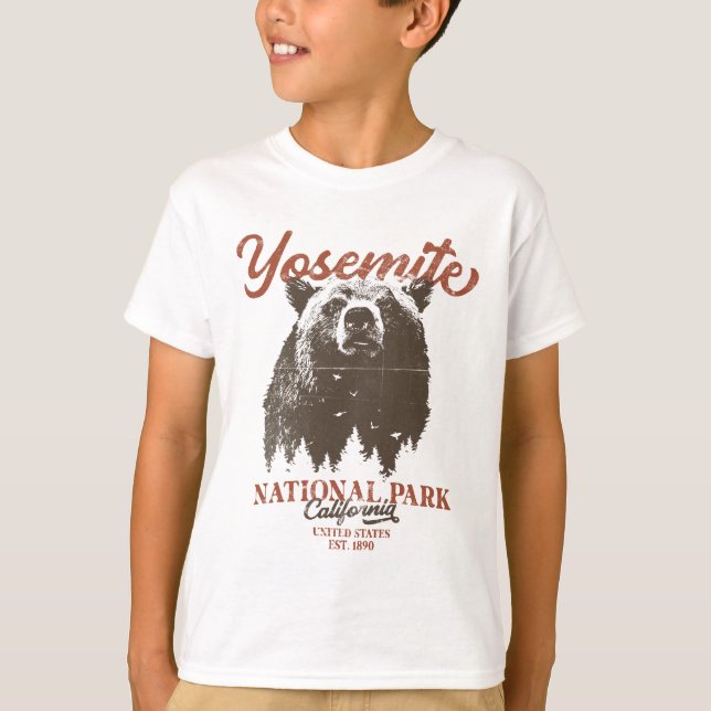 Yosemite Grizzly Bear California National Park T Shirt (Framsida)