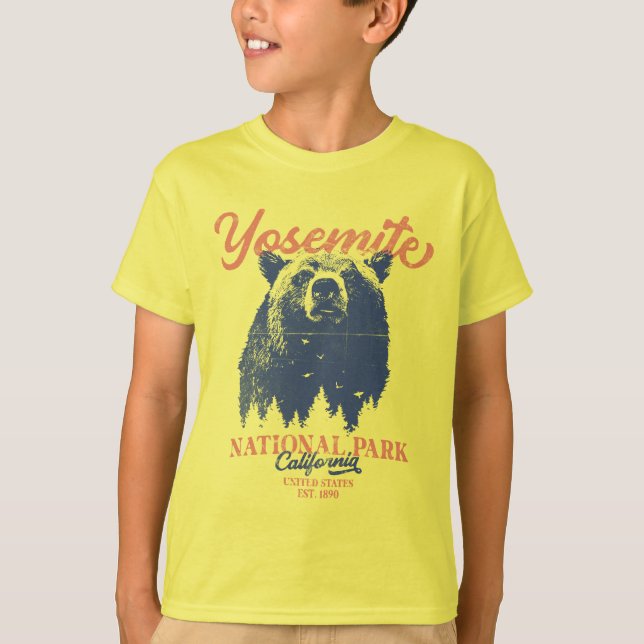 Yosemite Grizzly Bear California National Park T Shirt (Framsida)