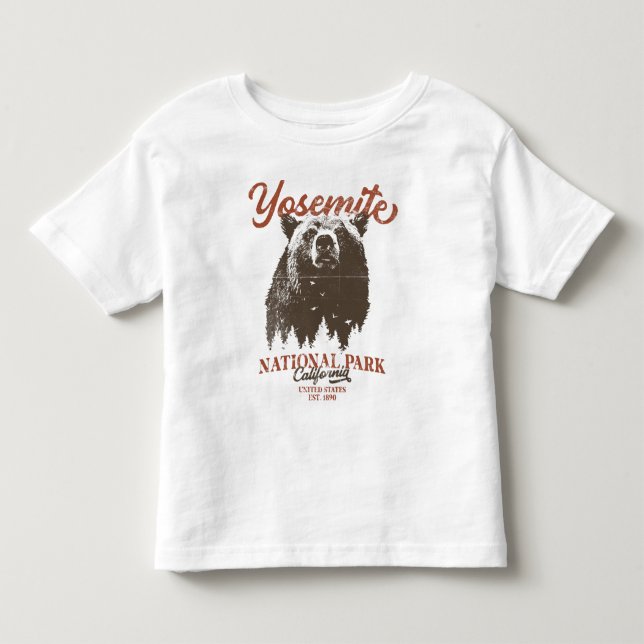 Yosemite Grizzly Bear California National Park T Shirt (Framsida)