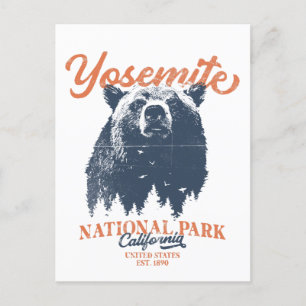Yosemite Grizzly Bear California National Park Vykort