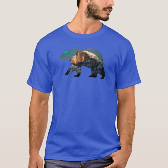 Yosemite Half Dome Björn Överstorlek T Shirt (Framsida)