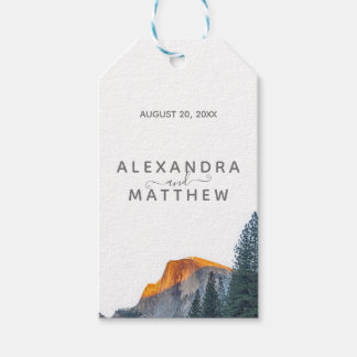 Yosemite Half Dome Solnedgång Bröllop Present Förp Presentetikett