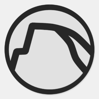 Yosemite halv Dome Sticker Runt Klistermärke