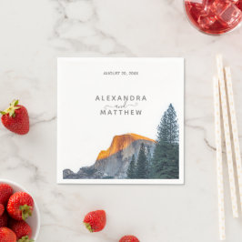 Yosemite halv Dome Sunset Bröllop Napkins Pappersservett