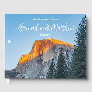 Yosemite Halva Dome Sunset Bröllop Guest Bok