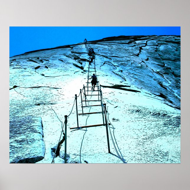 Yosemite-halvdome-kablar Poster (Framsidan)