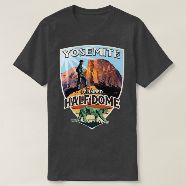 Yosemite, jag klättrade upp halvdom med t shirt (Design framsida)