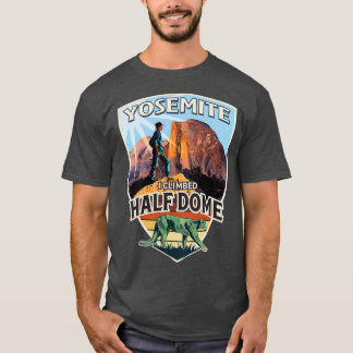 Yosemite, jag klättrade upp halvdom med t shirt