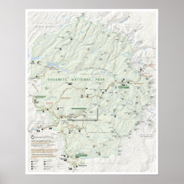 Yosemite karta poster