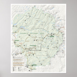 Yosemite kartaaffisch poster