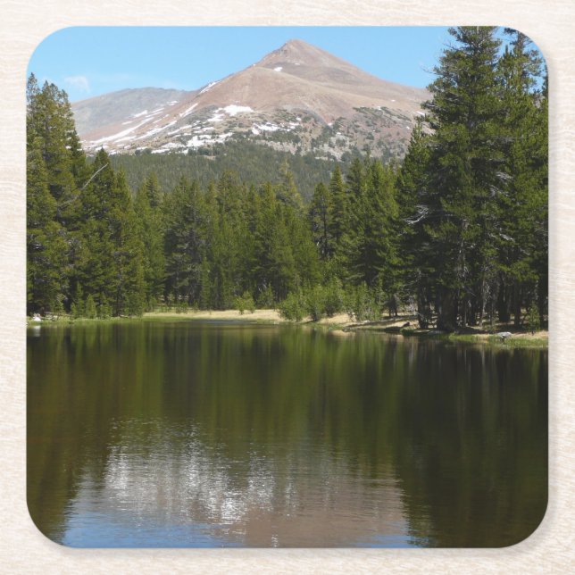 Yosemite Lake Reflektion Underlägg Papper Kvadrat (Framsidan)
