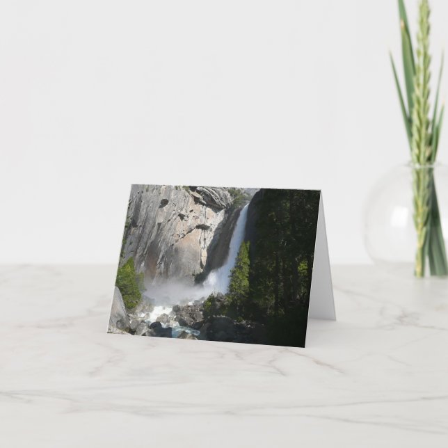 Yosemite Lower Falls från Yosemite National Park Kort (Framsida)