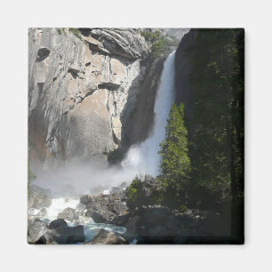 Yosemite Lower Falls vid Lower Yosemite Falls Trai Magnet