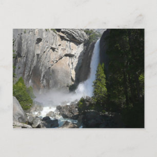 Yosemite Lower Falls vid Lower Yosemite Falls Trai Vykort
