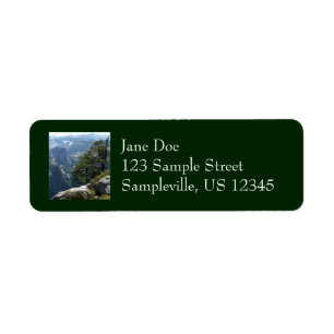 Yosemite Mountain View i Yosemite National Park Returadress Etikett