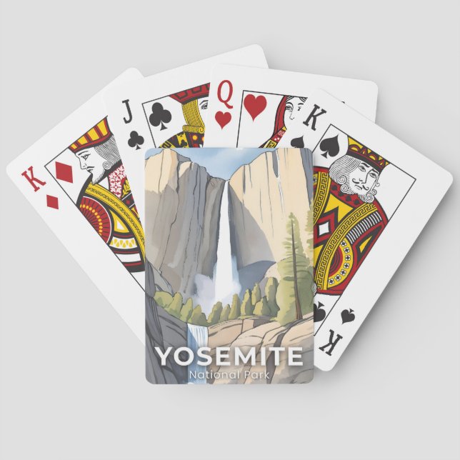 Yosemite National Park | Akvarell Resa Casinokort (Baksidan)