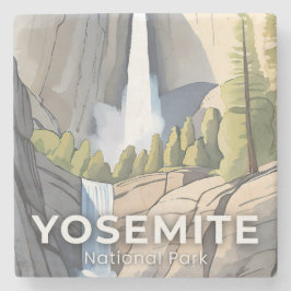 Yosemite National Park | Akvarell Resa Stenunderlägg