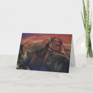 Yosemite National Park-anteckningskort Kort