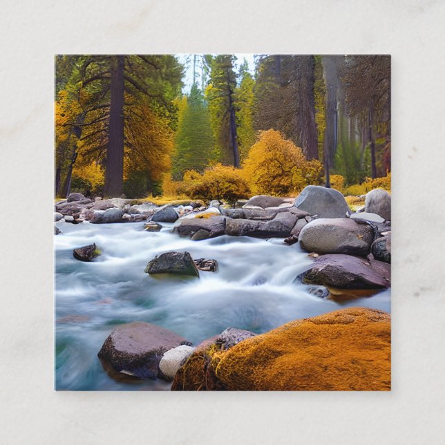 Yosemite National Park är en känd nationalpark Fyrkantigt Visitkort (Framsida)