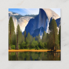 Yosemite National Park är en känd nationalpark Fyrkantigt Visitkort