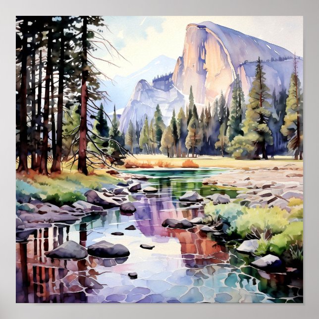 Yosemite National Park Art Skriv ut Poster (Framsidan)