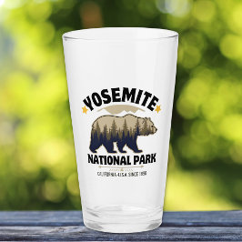 Yosemite National Park Bear Forest Beer Glass Glaskopp