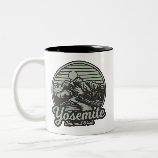 Yosemite National Park Bergstig Två-Tonad Mugg (Vänster)