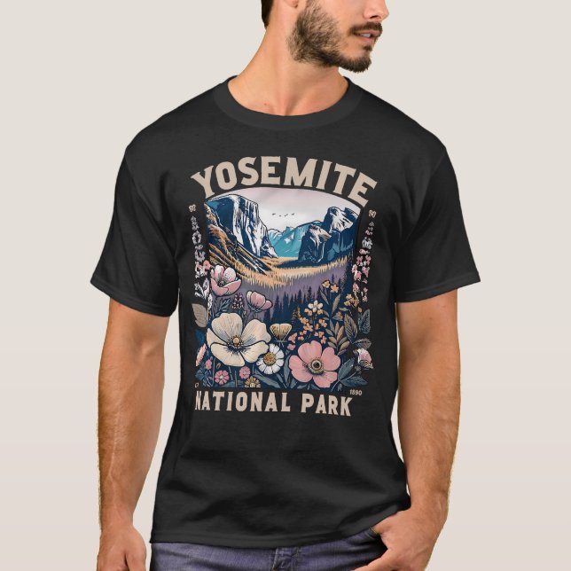 Yosemite National Park Blommor T Shirt (Framsida)