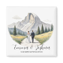 Yosemite National Park Bröllop Magnet - Anpassning