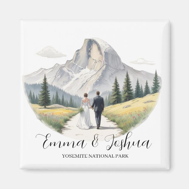 Yosemite National Park Bröllop Magnet - Anpassning (Framsidan)