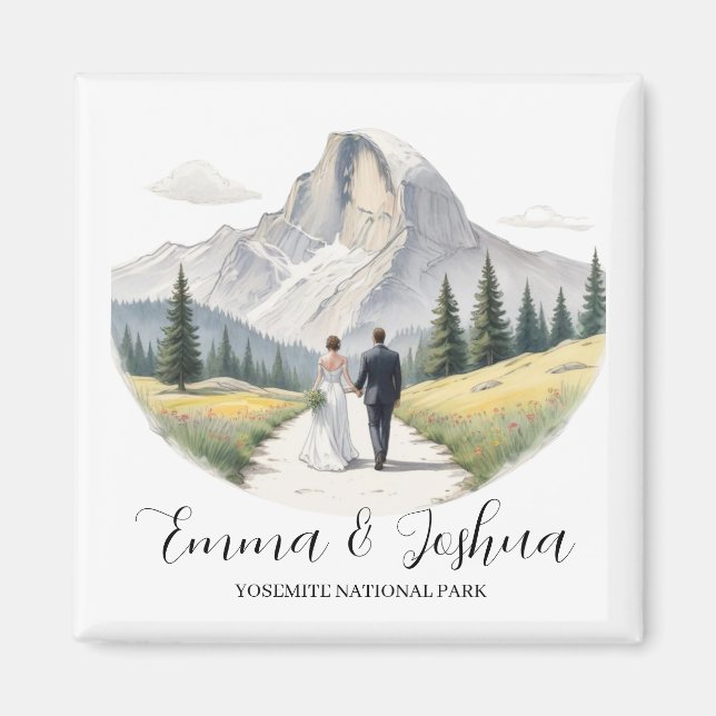Yosemite National Park Bröllop Magnet - Anpassning (Framsidan)