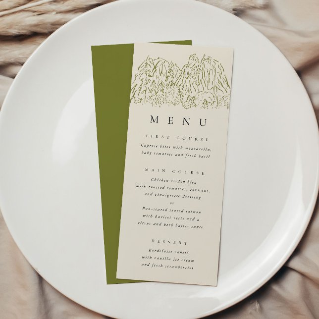 Yosemite National Park Bröllopsmeny Meny (Yosemite National Park Wedding Menu)