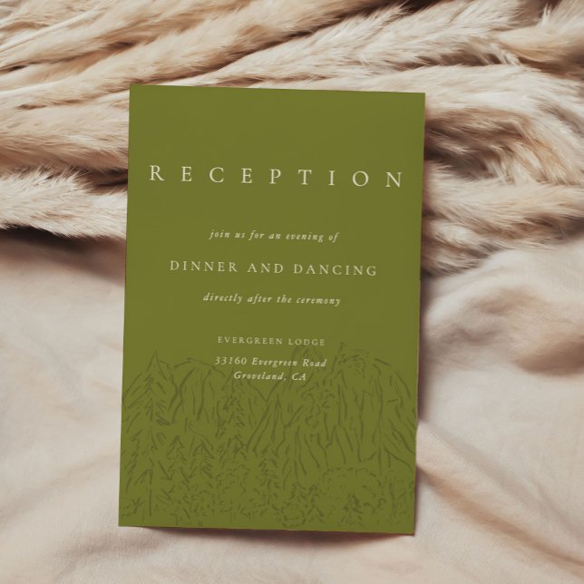 Yosemite National Park Bröllopsmottagning Inclosur Inbjudningar (Yosemite National Park Wedding Reception Enclosure Invitation)