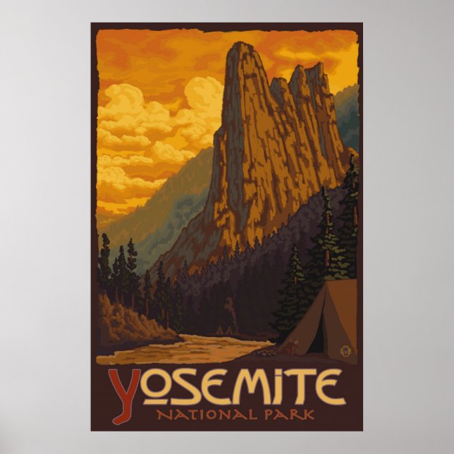 Yosemite National Park, CA - Sentinel Sten Poster (Framsidan)