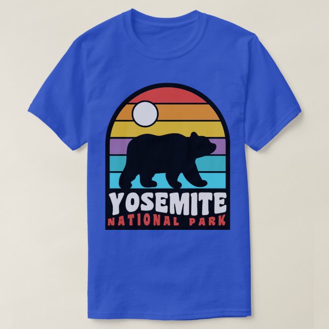Yosemite National Park California Bear Badge T Shirt (Design framsida)