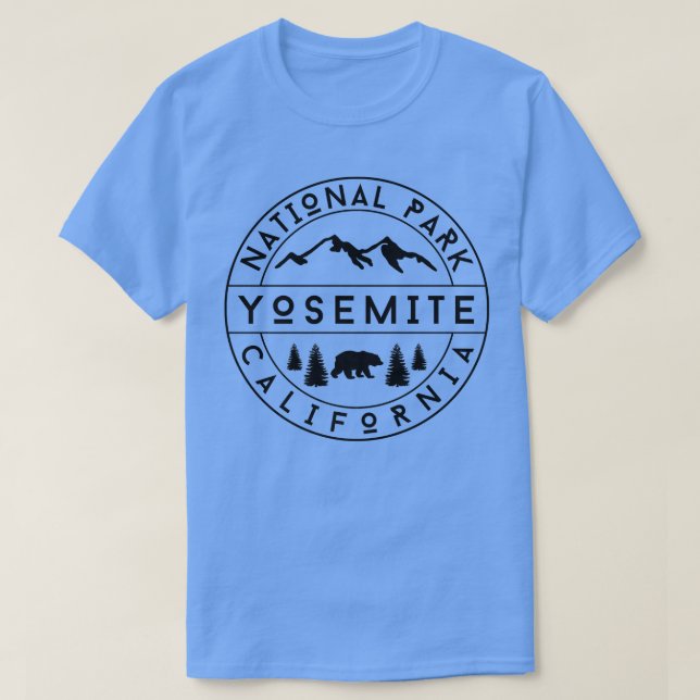 Yosemite National Park California Bear Nature Hiki T Shirt (Design framsida)