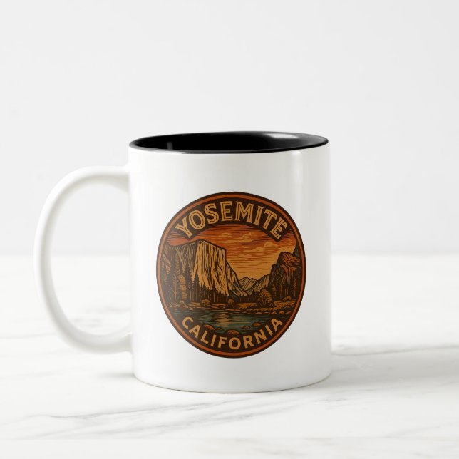 Yosemite National Park California Ceramic Mugg (Vänster)
