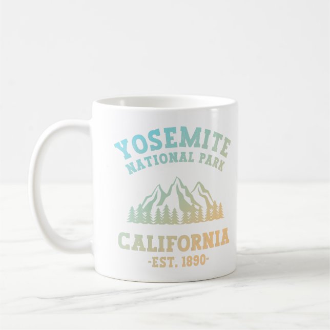 Yosemite National Park California Hiking Gradient Kaffemugg (Vänster)