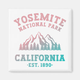 Yosemite National Park California Hiking Gradient Magnet