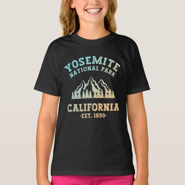 Yosemite National Park California Hiking Gradient T Shirt (Framsida)