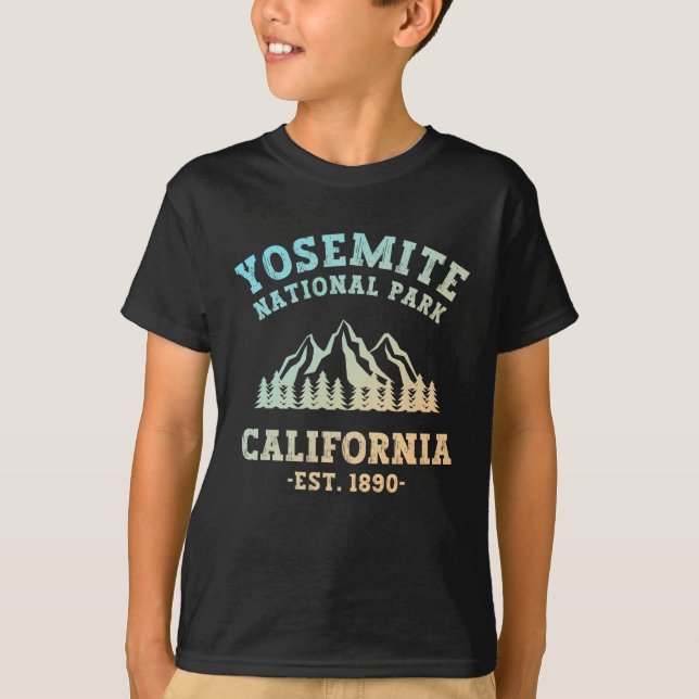 Yosemite National Park California Hiking Gradient T Shirt (Framsida)