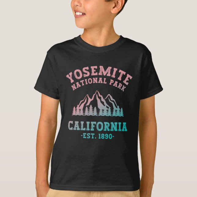 Yosemite National Park California Hiking Gradient T Shirt (Framsida)