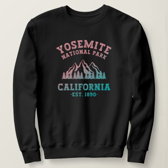 Yosemite National Park California Hiking Gradient T Shirt (Design framsida)