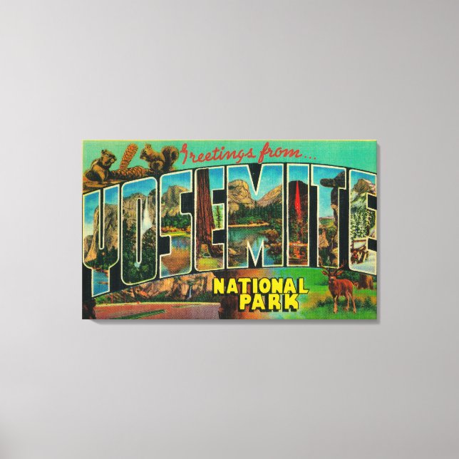 Yosemite National Park, California - Large Lette Canvastryck (Framsida)