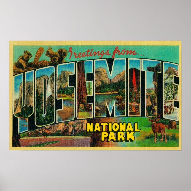 Yosemite National Park, California - Large Lette Poster (Framsidan)