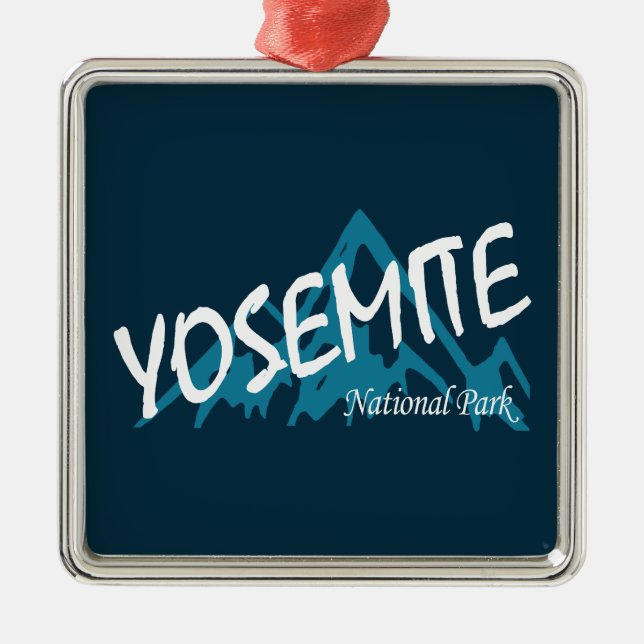 Yosemite National Park California Mountains Julgransprydnad Metall (Framsidan)
