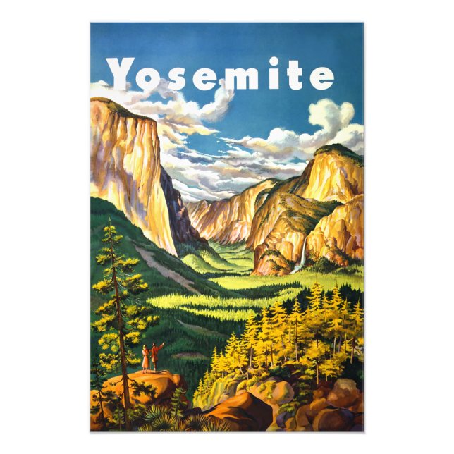 Yosemite National Park California Travel Art Fototryck (Framsidan)
