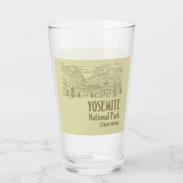 Yosemite National Park California Tunnel View Glaskopp (Framsida)