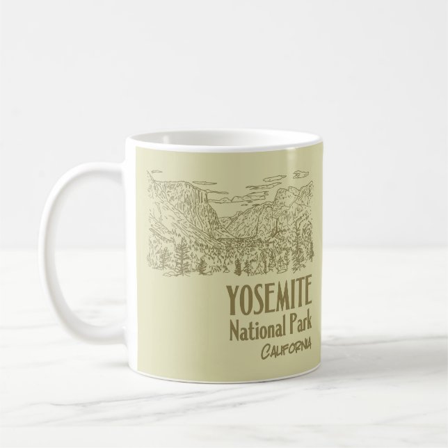 Yosemite National Park California Tunnel View Kaffemugg (Vänster)